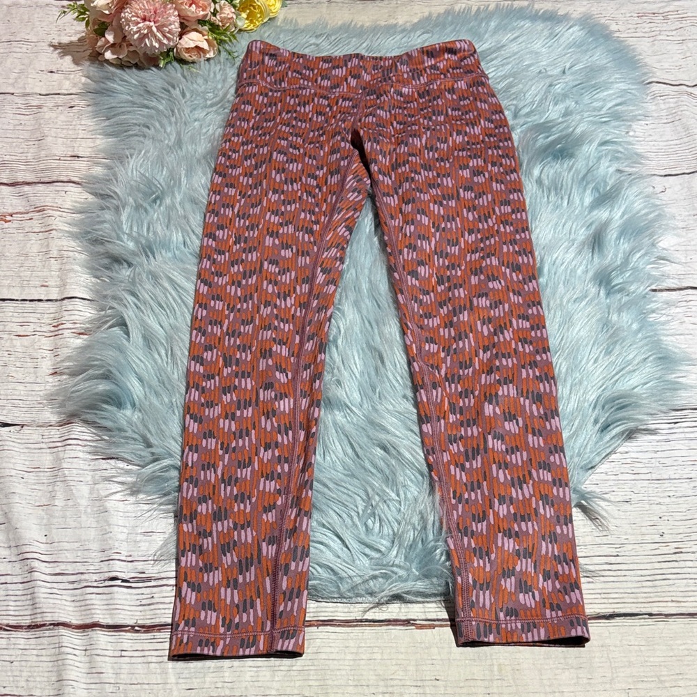 Athleta Girl High Rise Printed Chit Chat Tight Leggings sz L